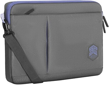 حقيبة كمبيوتر محمول STM Blazer - رفيعة وواقية تناسب أجهزة الكمبيوتر المحمولة حتى 16 بوصة مع جيب خارجي بسحاب - مثالية للطلاب ورجال الأعمال والنساء - رمادي