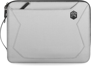 STM Myth Sleeve, 360 Impact Protection Sleeve, Water Repellant, Custom Molder Zipper Pull, Detachable Shoulder Strap, For Apple Macbook Air/Pro 13"/14" And Similar Size Laptops Or Tablets, White