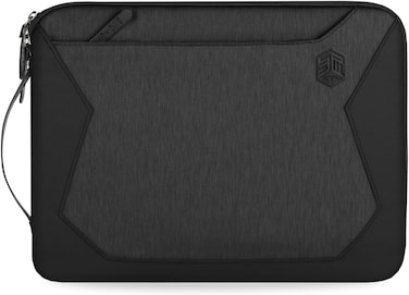 STM Myth Sleeve, 360 Impact Protection Sleeve, Water Repellant, Custom Molder Zipper Pull, Detachable Shoulder Strap, For Apple Macbook Air/Pro 15"/16" And Similar Size Laptops, Black