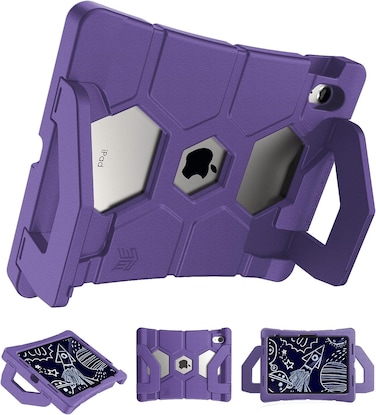 STM Duxling Case For iPad 10th Gen 2022, Drop Proof, Water Proof, Kid Proof Cover With Stand, Ultra Lightweight, 2-Handle Design, Made For K-2 Kids, Purple
