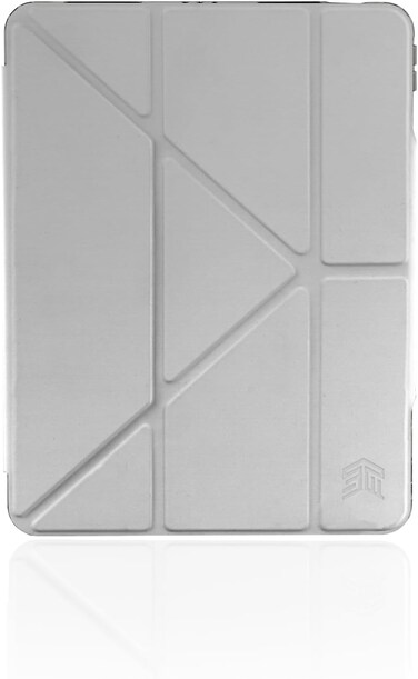 STM Opp Case For Apple iPad Air 11" M2 (iPad Pro 11 Gen 4-1 / iPad Air 10.9 Gen 5/4, Slim Light Protective Cover, Anti-Scratch Transparent Back, With Apple Pencil Storage, Auto Sleep/Wake, Grey