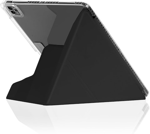 STM Opp Casefor Apple iPad Air 13&quot; M2 2024, Slim, Lightweight Protective Folio Cover, Anti-Scratch/Anti-Slip, Transparent Back, With Apple Pencil Storage, Supports Auto Sleep/Wake Function, Black