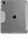 STM Opp Case For Apple iPad Air 13" M2 2024, Slim, Lightweight Protective Folio Cover, Anti-Scratch/Anti-Slip, Transparent Back, With Apple Pencil Storage, Supports Auto Sleep/Wake Function, Grey