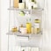Under Shelf Storage Basket, Small Wire Basket Space Saving Organizer for Kitchen Office Bathroom Cupboard Pantry Cabinet Bookshelf, Black &amp; White