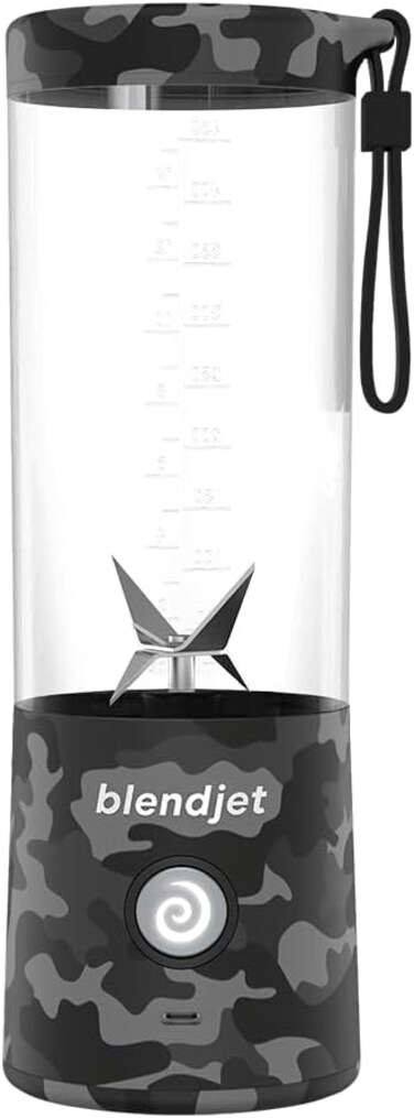 Blendjet 2 Portable Blender, World's Most Powerful 16Oz @22, 000 RPM, 6 Stainless Steel Blades, Ice Crasher, USB-C Charging, Leak Proof, Self Cleaning, Safety Features, BPA Free - Urban Camo Print