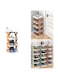 Langtaojin Shoe Rack Tiers DIY Narrow Stckable Free Standing Shoes Storage Tall Organizer Vertical Small Entryway Hallway Shelf (Orange)