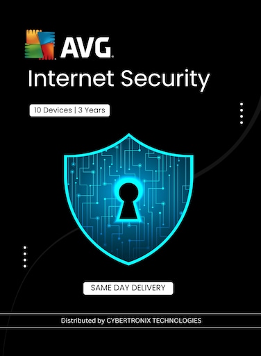 AVG Internet Security   10 Devices for 3 Years   Digital License   SAME DAY DELIVERY