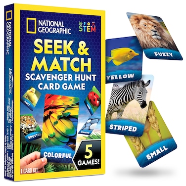 Blue Marble National Geographic Seek &amp; Match Scavenger Hunt Card Game!