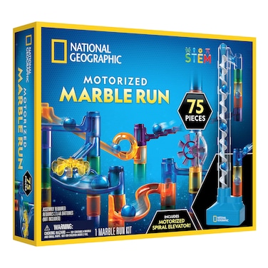 Blue Marble National Geographic Motorized Marble Run Activity Kit - 75 pcs
