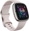 Fitbit Sense 2 Activity Tracker Fitness Smartwatch - Lunar White / Platinum Aluminum (International Version)