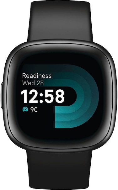 Fitbit Activity Tracker Versa 4 Fitness Watch - Black / Graphite Aluminum (International Version)
