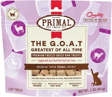Primal Pet Foods Freeze Dried Chicken Cat Treats, Made With Goat Milk The Goat Treats For Cats, 2 Oz