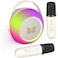 Monster Hotshot Plus Portable Bluetooth Speakers, Mini Karaoke Machine, Portable Bluetooth Karaoke Speaker with Microphone, Christmas Gift for Kids and Adults, White