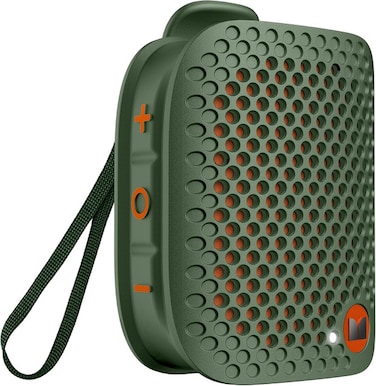 Monster Blaster Micro Wearable Bluetooth Speaker, Clip-On Wireless Small Portable Speaker with Built-in Mic (Non-Magnetic), IPX7 Waterproof, TWS, Hands-Free Music/Calls/Cycling/Running, Green