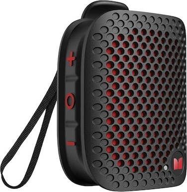 Monster Blaster Micro Wearable Bluetooth Speaker, Clip-On Wireless Small Portable Speaker with Built-in Mic (Non-Magnetic), IPX7 Waterproof, TWS, Hands-Free Music/Calls/Cycling/Running, Black