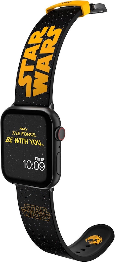 MobyFox Star Wars Galactic Silicone Apple Watch Band and Android Smartwatch Band - Black (International Version)