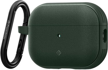 Caseology Vault for AirPods Pro 2 case cover 2023/2022 (USB-C/Lightning) 2nd Generation with Carabiner - Midnight Green