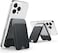 Caseology Nano Pop Stand Magnetic Wallet Case Sleeve [3 Card holder] with Kickstand [MagSafe compatible] Vegan Leather for iPhone 15/14/13/12 series - Black Sesame