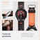 Caseology Athlex Breathable Hybrid Band for Galaxy Watch Series, for Galaxy Watch 7, 6, 6 Classic, Watch FE, 5, 5 Pro, 4, 4 Classic Silicone, Nylon Cushion Watch Strap - Active Orange