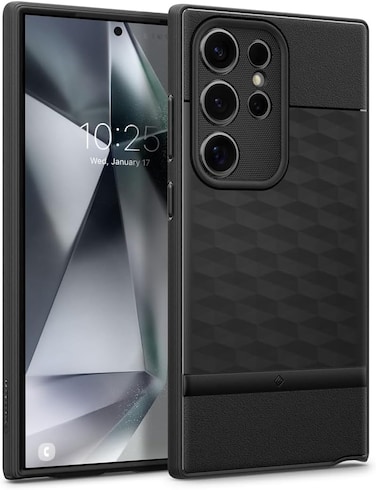 Caseology Parallax for Samsung Galaxy S24 ULTRA Case Cover (2024) [Enhanced Ergonomic Design] Military Grade - Matte Black