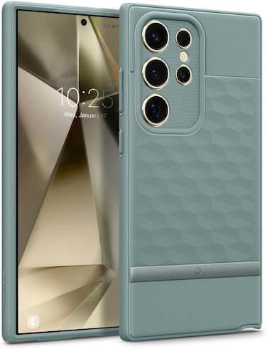 Caseology Parallax for Samsung Galaxy S24 ULTRA Case Cover (2024) [Enhanced Ergonomic Design] Military Grade - Sage Green