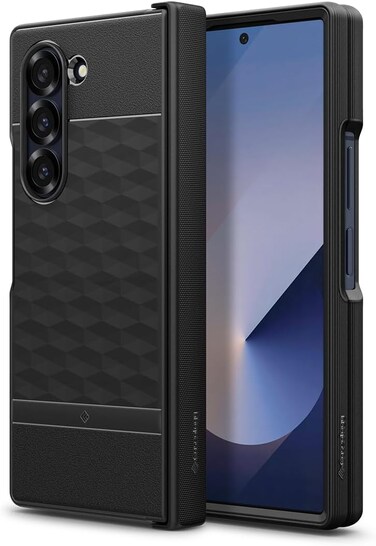 Caseology Parallax for Samsung Galaxy Z Fold 6 Case Cover (2024) with [Hinge Protection] - Matte Black