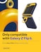 Caseology Nano Pop for Samsung Galaxy Z Flip 6 Case Cover (2024) with [Finger Ring Grip] - Blueberry Navy