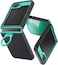 Caseology Nano Pop for Samsung Galaxy Z Flip 6 Case Cover (2024) with [Finger Ring Grip] - Prune Charcoal