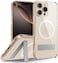 Caseology Capella Mag Kickstand for iPhone 16 Pro MAX case cover [MagSafe Compatible] - Clear White Silver