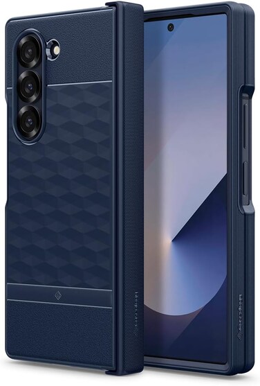 Caseology Parallax for Samsung Galaxy Z Fold 6 Case Cover (2024) with [Hinge Protection] - Midnight Blue