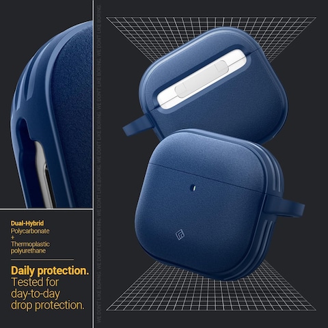 Caseology Vault for AirPods 4 case cover (2024) with Carabiner - Navy Blue