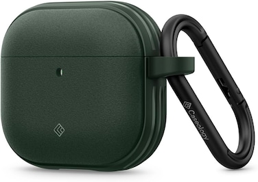 Caseology Vault for AirPods 4 case cover (2024) with Carabiner - Midnight Green