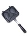 Double Fish Shape Waffle Maker Mould Black 37x18x3.3cm