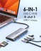 LENTION USB C Hub with 4K HDMI, 3 USB 3.0, SD 3.0 Card Reader Compatible with 2025-2016 MacBook Pro, New Mac Air/Surface, Chromebook and More, Stable Driver Adapter (C34, Space Gray