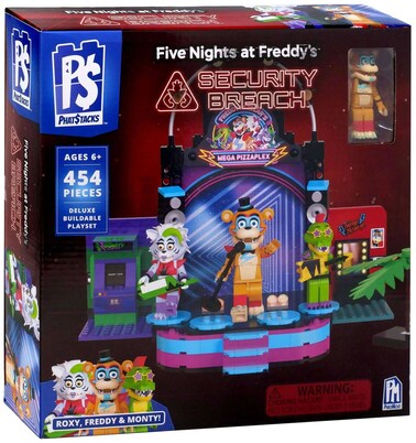 PhatMojo PhatStacks Five Night At Freddy's Mega Pizzaplex Deluxe Buildable Playset (454 Pieces)