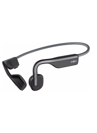 OpenMove Bluetooth Wireless Headphones with Mic, Bone Conduction Wireless Headset with 6H Playtime, IP55 Waterproof Sports Headphones for Running, Workout, Cycling (Slate Grey) Grey