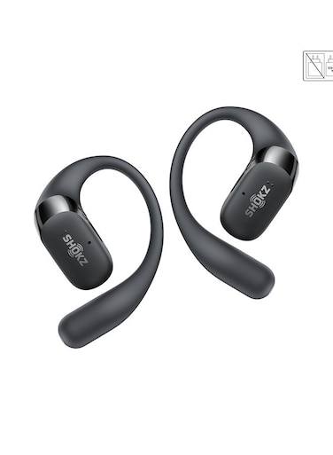 OpenFit 2+ Open-Ear Headphones, Dolby Audio Enabled, Comfortable Earbuds with Soft Ear Hooks, 48H Playtime, IP55 Water-Resistant, USB-C Fast Charging, Wireless Charging, Carrying Bag, Black Black