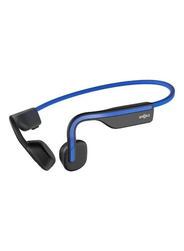 OpenMove Bluetooth Wireless Headphones with Mic, Bone Conduction Wireless Headset with 6H Playtime, IP55 Waterproof Sports Headphones for Running, Workout, Cycling (Blue) Blue