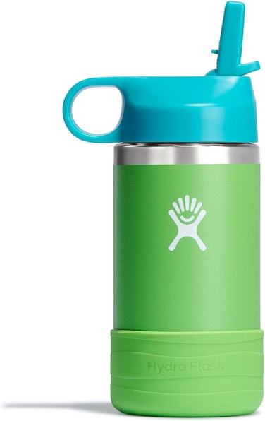 Hydro Flask Grass Wide Mouth Insulated Bottle for Kids, 350ml