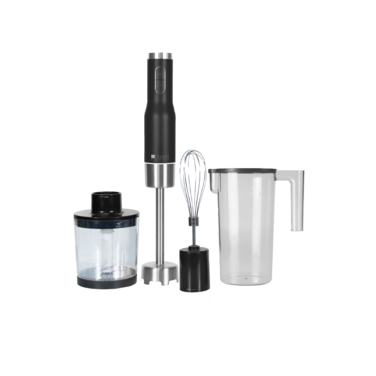 Danish Design Hand Blender HB600S   800W Powerful Motor, Turbo Function, 6 Speed Control   Multi-Function Set with Masher, Egg Whisk, Chopper, Beaker   Stainless Steel Blades, BPA-Free (Full Set)