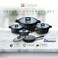 Dorsch Danish Design Ceramic Coated Casserole - Durable, Scratch Resistant - Non-Stick, PTFE Free, TUV Certified, LFGB Tested - Optimal Heat Distribution, Induction Ready, Oven Safe (5 Pcs Set)