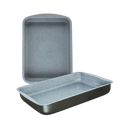 Dorsch Danish Design Non-Stick Rectangular Roasting Pan- Ceramic Coating, PTFE Free, TUV Tested, Oven Safe, PFOA Free, Scratch Resistant, Eco-Friendly, Easy to Clean, Even Heat Distribution (39 CM)
