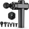 Massage Gun, Deep Tissue Massager, 30 Speeds Handheld Muscle Massage Gun, Portable Percussion Massager with 6 Heads, Powerful Muscle Gun Rechargeable Cordless for Home Office Gym (Black)