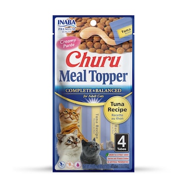 Inaba Churu Complete &amp; Balanced For Adult Cats Tuna Recipe Cat Treats 56g  Pack of 6
