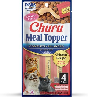 Inaba Churu Complete &amp; Balanced For Adult Cats Chicken Recipe Cat Treats 56g  Pack of 6