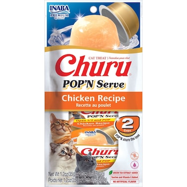 Inaba Churu Pop&amp;#039;N Serve Chicken Recipe Cat Treats 70g  Pack of 6