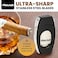 Xikar Flip Dual Cigar Cutter - Versatile 64-Ring Gauge V-Cut &amp; Straight Cut, Premium Stainless Steel Blades, Spring-Loaded Release, Built-In Cigar Rest, Textured Grip Cigar Snipper - Black