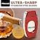 Xikar Flip Dual Cigar Cutter - Versatile 64-Ring Gauge V-Cut &amp; Straight Cut, Premium Stainless Steel Blades, Spring-Loaded Release, Built-In Cigar Rest, Textured Grip Cigar Snipper - Red