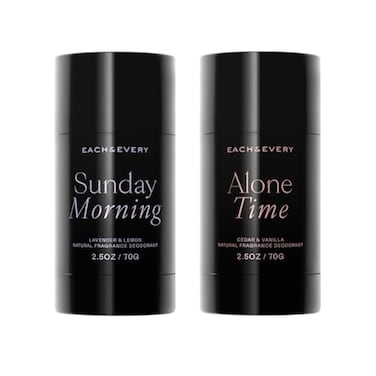 Each &amp; Every Aluminum Free Deodorant For Women &amp; Men, Lavender &amp; Lemon + Cedar &amp; Vanilla - All Natural Deodorant For Sensitive Skin, Ewg Verified - Clean, Baking Soda-Free, Plant-Based - 2.5Oz, 2 Pack