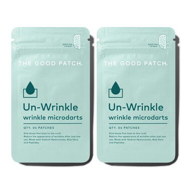 The Good PatchUn-Wrinkle Microdart Anti Wrinkle Patches for Crows Feet and Between Eyes, Made with Sodium Hyaluronate, Aloe Vera, Peptides, Clinically Proven (8 Total Microdart Patches)